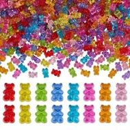 200 stk. små, transparente bamse perler = 2 m.